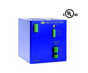 artiklikood: JSC_0746G01003, nimetus: AC C-TEC 2420-8-400 VAC DC UPS 24 VDC; 20 A, kirjeldus: Kondensaatoriga DC UPS. Sisendpinge 400 VAC
Kondensaatori mahtuvus 8 kJ
Reservaeg 16 sek @20 A
Mõõdud (K x L x S) [mm]: 192 x 170 x 198; 3,50 kg
