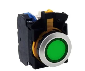 artiklikood: IDE_213683, nimetus: CW4L-M1E10Q4G, kirjeldus: Surunupp lambiga, tagastuv, madal, roheline, 1xNO, 24 AC/DC
