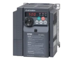 artiklikood: ME_247600, nimetus: FR-D720S-100SC-EC SAGEDUSMUUNDUR, kirjeldus: Sagedusmuundur 230 VAC, 2,2 kW, IP20
10 A, @ 40 °C max 150% ülekoormust 3 s
10 A, @ 50 °C max 150% ülekoormust 3 s
Mõõdud (L x K x S) [mm]: 140 x 150 x 145, kaal: 1,9 kg
