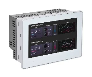 artiklikood: IDE_990215, nimetus: FT1J-4F14SAG-S, kirjeldus: Puutetundlik ekraan koos kontrolleriga
Graafiline PCAP TFT ekraan 4,3´´
värviline, 480x272, Ethernet 10/100 MBit
6 binaarsisndit, nendest 2 analoogsisendit, 0-10VDC, 4-20mA,12bit
4 transistorväljundit (PNP, max. 0,5A), 2 analoogväljundid 0-10VDC, 4-20mA,12bit
2xUSB, RS232, RS485, 24VDC, 3-17W, töötemperatuur -20...+55C
