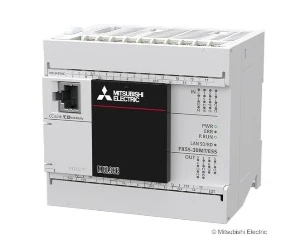 FX5S-30MT/ESS artiklikood: ME_685463, nimetus: FX5S-30MT/ESS, kirjeldus: CPU-moodul
Toitepinge: AC 230V
16 sisendit DC 24 V, 14 transistorväljundit (PNP)
Ethernet, USB, Modbus TCP client/server
CC-Link IE Basic, WEB server (monitoring)