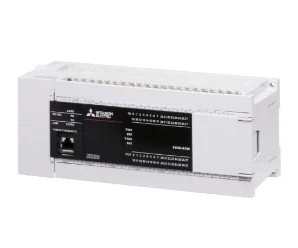 FX5U-64MR/ES artiklikood: ME_280492, nimetus: FX5U-64MR/ES, kirjeldus: CPU-moodul
Toitepinge: AC 100-240 V
32 sisendit DC 24 V, 2 analoogsisendit (0-10V, 12 bit)
32 releeväljundit, 1 analoogväljund (0-10V, 12 bit)
RS-485 Modbus RTU, Ethernet, Modbus TCP client/server, SD kaart
WEB server, CC-Link IE Basic