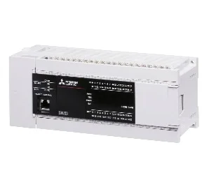 FX5U-64MT/ESS artiklikood: ME_280494, nimetus: FX5U-64MT/ESS, kirjeldus: CPU-moodul
Toitepinge: AC 100-240 V
32 sisendit DC 24 V, 2 analoogsisendit (0-10V, 12 bit)
32 transistorväljundit, 1 analoogväljund (0-10V, 12 bit)
RS-485 Modbus RTU, Ethernet, Modbus TCP client/server, SD kaart
WEB server, CC-Link IE Basic