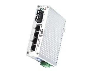 artiklikood: BE_F00N2005110001, nimetus: JetNet 2005f-m, kirjeldus: Tööstuslik 5 pordiga mittehallatav Ethernet switch
4 liidest 10/100TX, Auto MDI/MDI-X
1 liidest 100Base-FX Duplex SC Multi-mode 2 km
Toide: 18..32 VDC"
Releeväljundid: pordi häire
IP31, alumiiniumkorpus, Töötemperatuur: -10..+60°C
