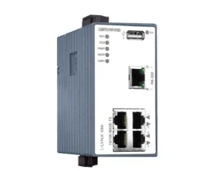 L105-S1 artiklikood: WEST_3643-0210, nimetus: L105-S1, kirjeldus: Tööstuslik 5 pordiga hallatav Device Server Switch
4 x RJ-45, 10 Mbit/s, 100 Mbit/s
1 x RJ-45, RS-232, 50 bit/s – 115.2 kbit/s
–40 .. +70°C, 24 .. 48 VDC