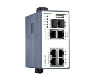L106-S2 artiklikood: WEST_3643-0220, nimetus: L106-S2, kirjeldus: Tööstuslik 6 pordiga hallatav Device Server Switch
4 x RJ-45, 10 Mbit/s, 100 Mbit/s
1 x RJ-45, RS-232, 50 bit/s – 115.2 kbit/s
1 x RJ-45, RS-232/422/485: 50 bit/s – 2 Mbit/s
–40 .. +70°C, 24 .. 48 VDC