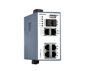 L108-F2G-S2-12VDC artiklikood: WEST_3643-0240, nimetus: L108-F2G-S2-12VDC, kirjeldus: Tööstuslik 8 pordiga hallatav Device Server Switch
4 x RJ-45, 10 Mbit/s, 100 Mbit/s
2 x 100/1000 Mbit/s, Ethernet FX või TX, SFP (nõutav transiiver)
1 x RJ-45, RS-232, 50 bit/s – 115.2 kbit/s
1 x RJ-45, RS-232/422/485: 50 bit/s – 2 Mbit/s
–40 .. +70°C, 12 VDC