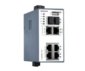 L108-F2G-S2 artiklikood: WEST_3643-0200, nimetus: L108-F2G-S2, kirjeldus: Tööstuslik 8 pordiga hallatav Device Server Switch
4 x RJ-45, 10 Mbit/s, 100 Mbit/s
2 x 100/1000 Mbit/s, Ethernet FX või TX, SFP (nõutav transiiver)
1 x RJ-45, RS-232, 50 bit/s – 115.2 kbit/s
1 x RJ-45, RS-232/422/485: 50 bit/s – 2 Mbit/s
–40 .. +70°C, 24 .. 48 VDC