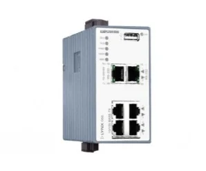 artiklikood: WEST_3643-0225, nimetus: L206-S2, kirjeldus: Tööstuslik 6 pordiga hallatav Ethernet Switch / Router
4 x RJ-45, 10 Mbit/s, 100 Mbit/s
1 x RJ-45, RS-232, 50 bit/s – 115.2 kbit/s
1 x RJ-45, RS-232/422/485: 50 bit/s – 2 Mbit/s
–40 .. +70°C, 24 .. 48 VDC
