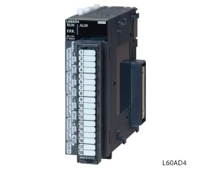 L60AD4 artiklikood: ME_238091, nimetus: L60AD4, kirjeldus: L sarja lisamoodul
4 analoogsisendit, pinge/vool, 14 bit