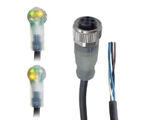 artiklikood: MUUD_CBL_0036, nimetus: M12-4PA-5M-OTS-LED, kirjeldus: Andurikaabel M12, 4-pin otse, tüüp A, emane, 3 LED, PUR, 5m
