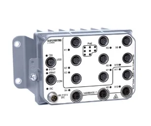 artiklikood: WEST_3635-0410, nimetus: Viper-112A-T3G-P8-HV, kirjeldus: EN 50155 Managed Gbps PoE  Switch
3 x 10/100/1000 Mbit/s, Ethernet TX, M12
9 x 10/100 Mbit/s, Ethernet TX, M12
–40 .. +70°C, 48 .. 110 VDC, IP67
