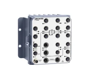 artiklikood: WEST_3635-1110, nimetus: Viper-120A-P8-LV, kirjeldus: EN 50155 Managed PoE Switch
20 x 10/100 Mbit/s, Ethernet TX, M12
–40 .. +70°C, 24 .. 38 VDC, IP67
