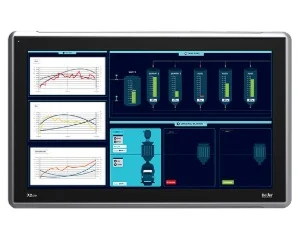 artiklikood: BE_640000305, nimetus: X2 pro 15 - B2, 15,4´´ HMI Operaatorpaneel, kirjeldus: Graafiline LCD TFT ekraan 15,4´´, värviline, Win CE
1280x800, CPU Single Core 1GHz, 1,5GB prog.mälu, SD kaart
3xRS232/RS422/RS485, 2xEthernet 10/100 MBit, WEB, FTP
RTC, lisakaardi liides, USB, metallist korpus, DNV, IP65, 24VDC
