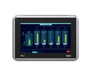 artiklikood: BE_630000205, nimetus: X2 pro 7 - B2, 7´´ HMI Operaatorpaneel, kirjeldus: Graafiline LCD TFT ekraan 7,0´´, värviline, Win CE
800x480, CPU Single Core 1GHz, 1,5GB prog.mälu, SD kaart
3xRS232/RS422/RS485, Ethernet 10/100 MBit, WEB, FTP
RTC, lisakaardi liides, USB, metallist korpus, DNV, IP65, 24VDC
