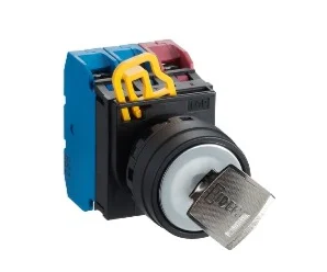 artiklikood: IDE_212234, nimetus: YW1K-3AE20, kirjeldus: Pöördlüliti võtmega, kolmepositsiooniline, fikseeruv, 2 x NO
Plastkorpus
