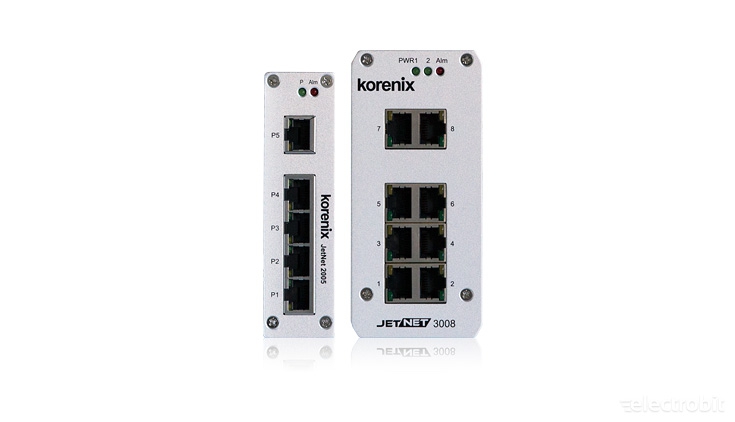 Electrobit - Korenix switchid: Korenix switch Jetnet 2005 ja Jetnet 3008