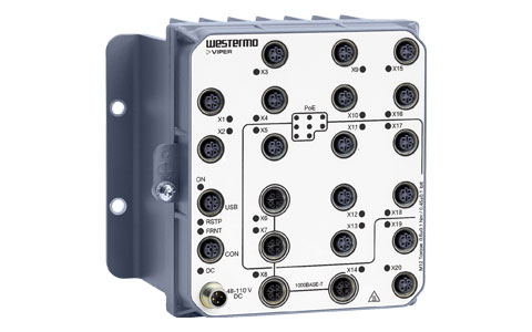 Electrobit - Westermo POE hallatav Layer 2 switch Viper-120A-T4G-P8-HV